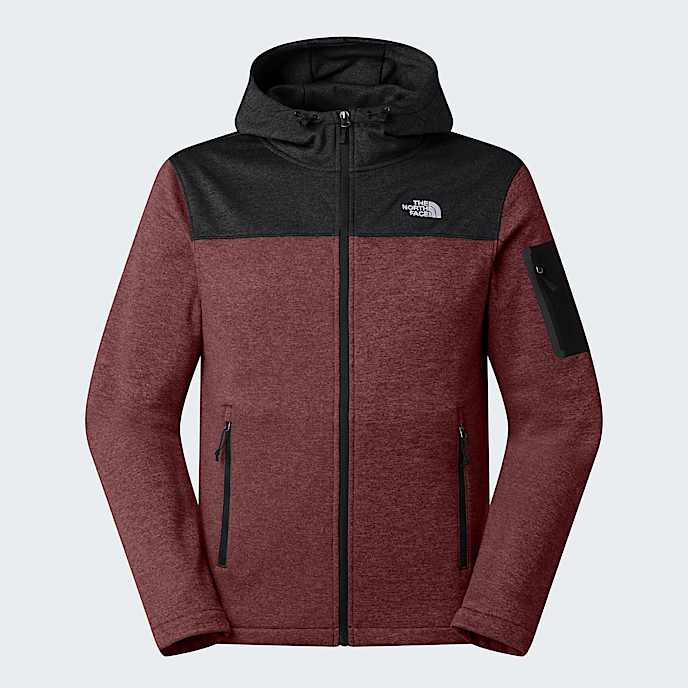 Mens Tech Emilio Fleece Jacket TNF TNF Black HeatherSumac ALT20