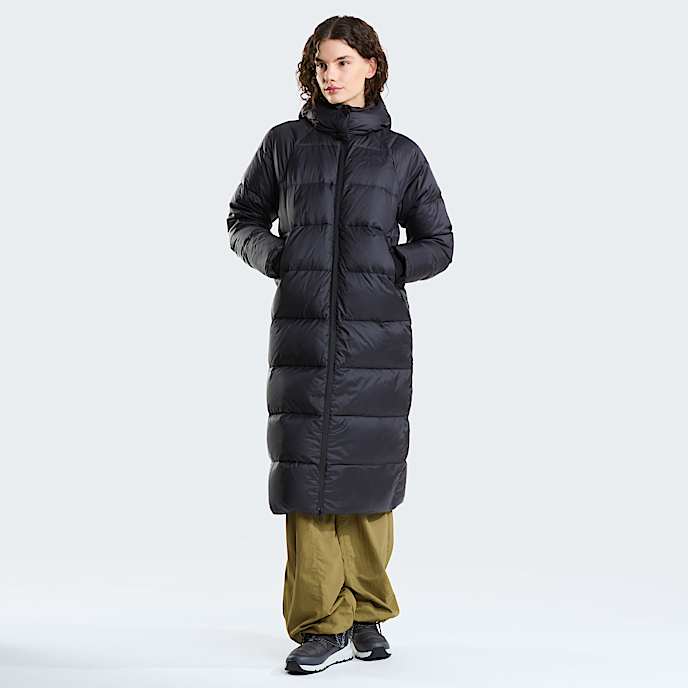 Womens Hydrenalite City Long Down Hooded Parka TNF TNF Black HERO