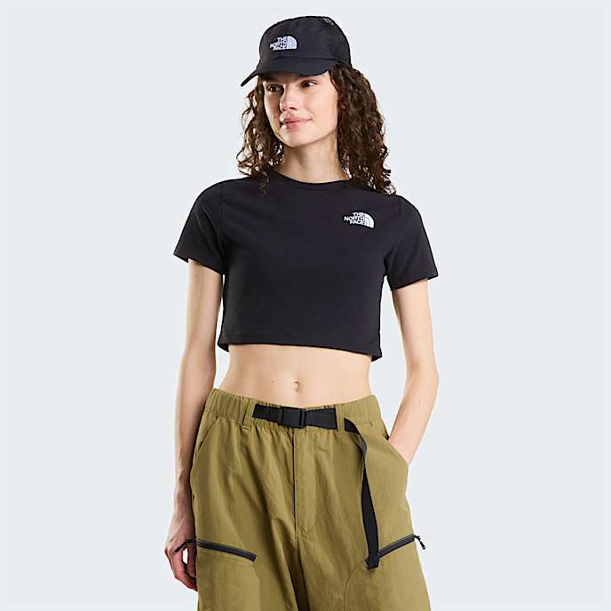 Kurzgeschnittenes TShirt fr Damen TNF TNF Black HERO
