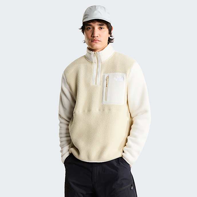 Mens Yumiori 14 Zip Fleece Jacket TNF Desert StoneWhite Dune HERO
