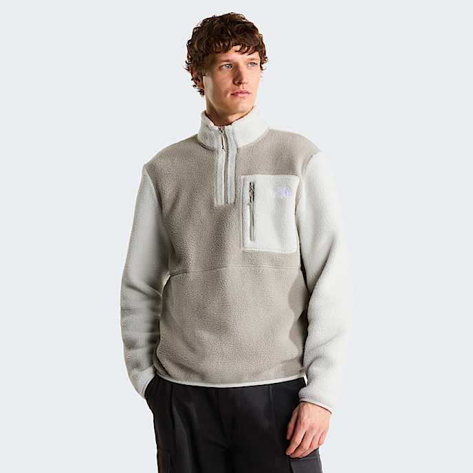 Mens Yumiori 14 Zip Fleece Jacket TNF Stone SlabCumulus Cloud HERO