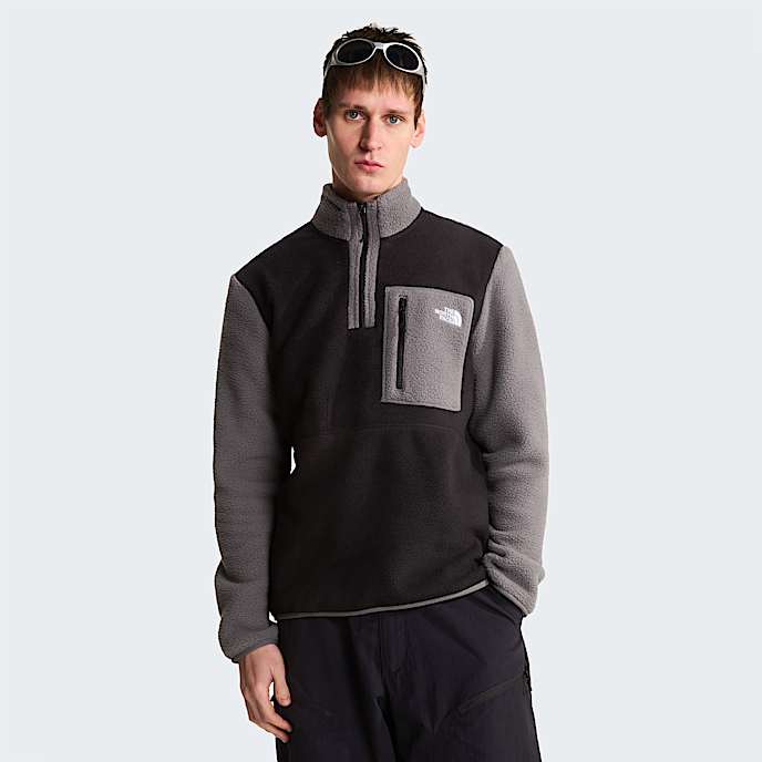 Mens Yumiori 14 Zip Fleece Jacket TNF TNF BlackSmoked Pearl HERO