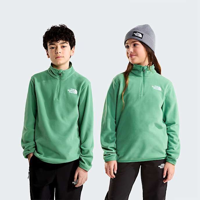 Pile Glacier con cerniera a 14 da ragazzi TNF Dimmed Algae HERO