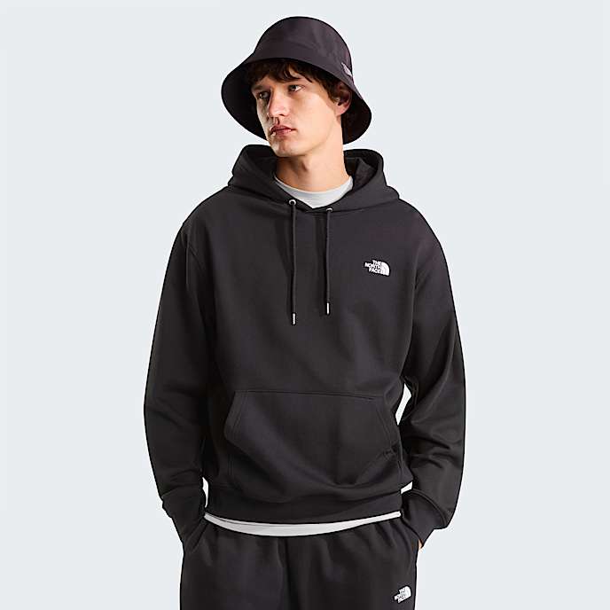 Felpa con cappuccio TNF Essential Terry Simple Dome Relaxed da uomo TNF TNF Black HERO