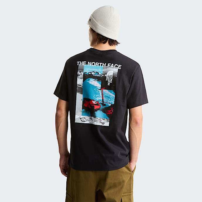 Mens Apex 75 Collage Relaxed TShirt TNF TNF Black HERO