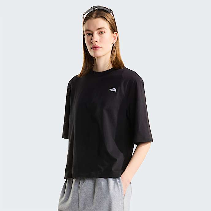 Camiseta holgada de corte boxy Simple Dome Esencial TNF para mujer TNF TNF Black HERO