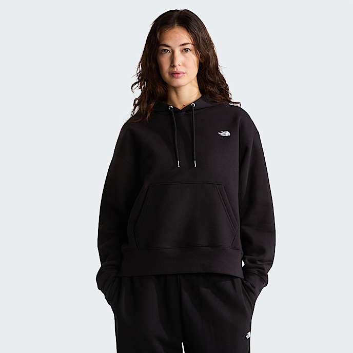 Felpa con cappuccio oversize TNF Essential Simple Dome Boxy da donna TNF TNF Black HERO