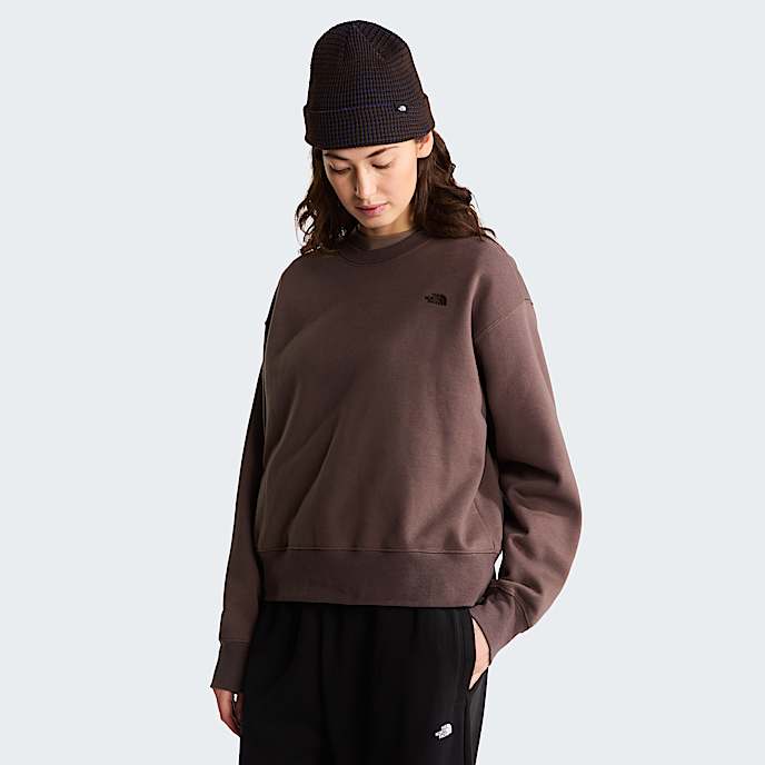 Felpa oversize TNF Essential Simple Dome Boxy da donna TNF Smokey Brown HERO