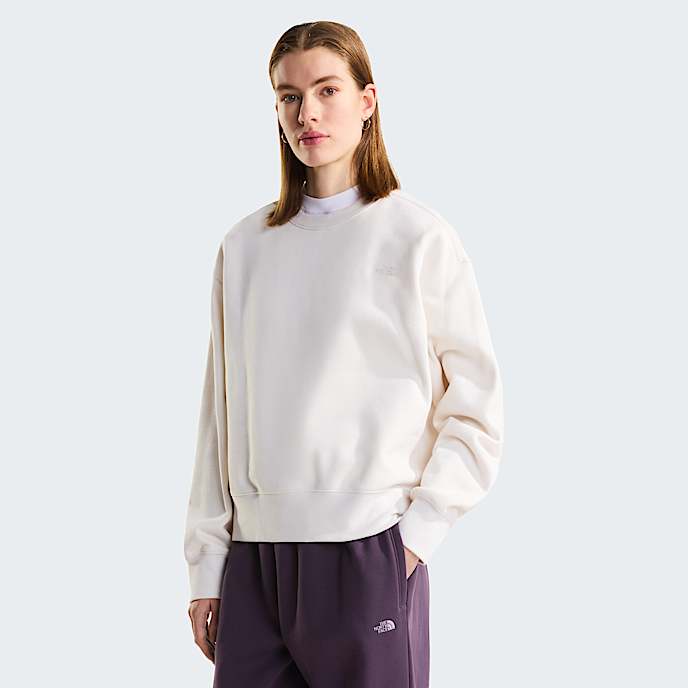 Felpa oversize TNF Essential Simple Dome Boxy da donna TNF White DuneWhite Dune HERO
