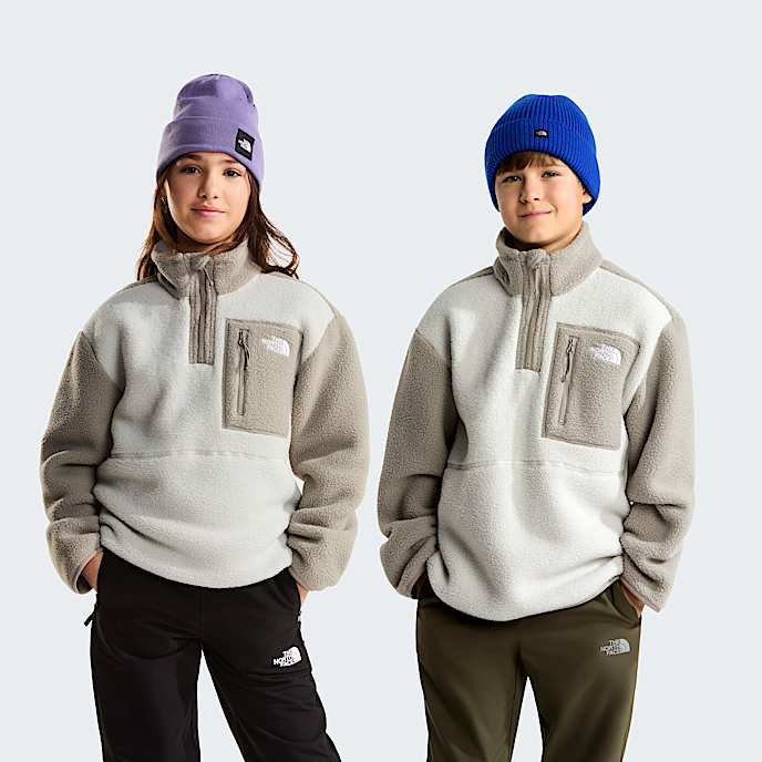 Polaire  col zipp Yumiori pour enfant TNF Cumulus CloudStone Slab HERO