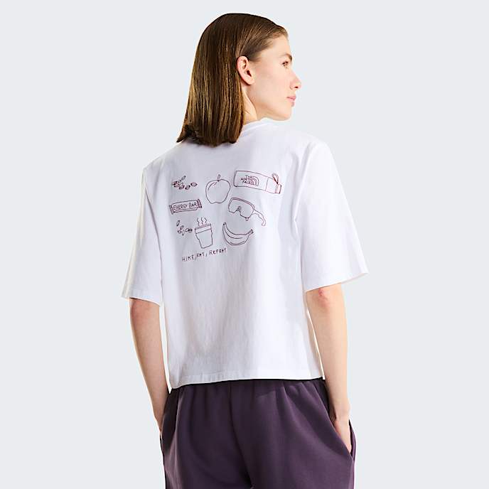 Tshirt Hike Picnic Boxy con grafica da donna TNF TNF White HERO