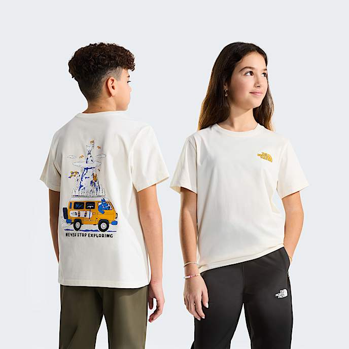Tshirt Graphic standard Outdoor pour enfant TNF White Dune HERO