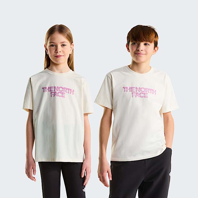 Modzieowy luny Tshirt z grafik Chalbi TNF White Dune HERO