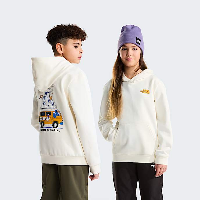 Sweat  capuche Graphic standard Outdoor pour enfant TNF White Dune HERO
