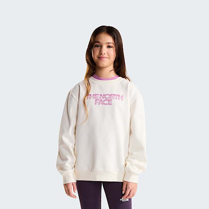 Girls Chalbi Relaxed Graphic Sweatshirt TNF White Dune HERO
