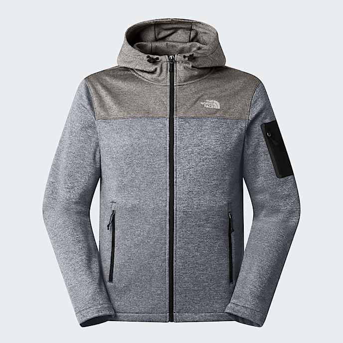 Mens Tech Emilio Fleece Jacket TNF TNF Black Heather HERO