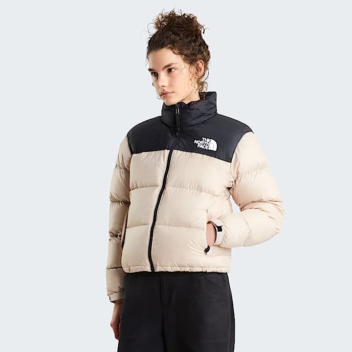 1996 Retro Nuptse Jacke fr Damen TNF Timeless TaupeTNF Black HERO