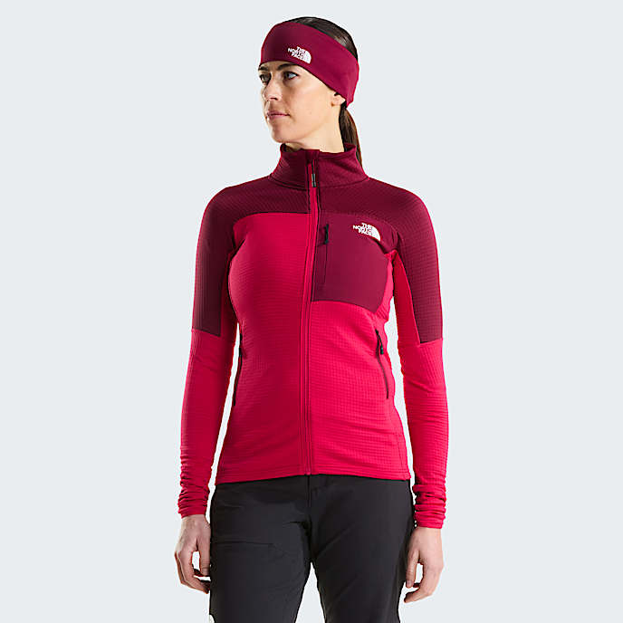 Womens Stormgap Power Grid Jacket TNF Lali GuranBurgundy Crush HERO