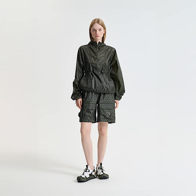 TNF X Cecilie Bahnsen Marlowe Pullover Wind Jacket TNF Forest Night Green HERO