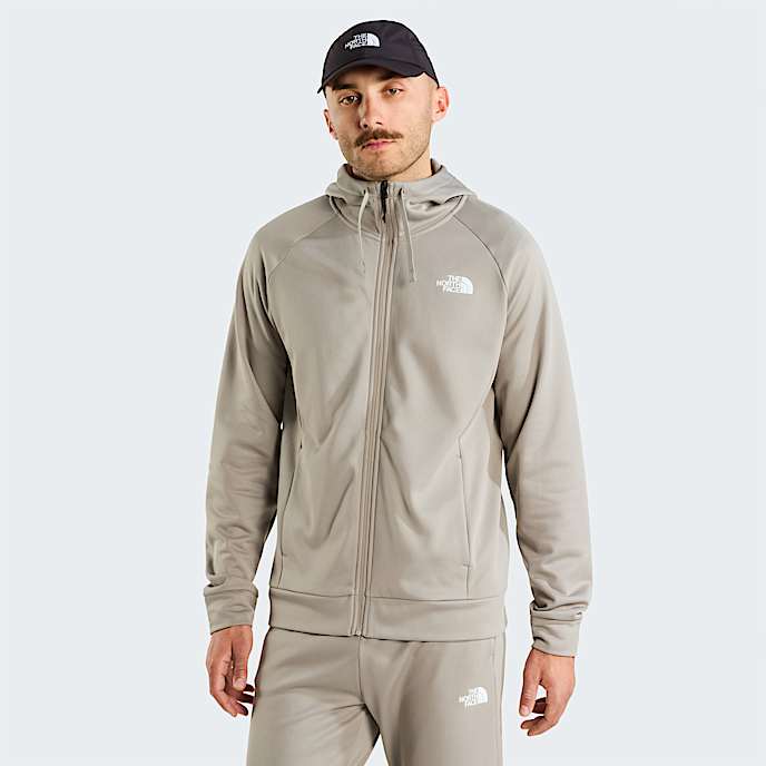 Reaxion 20 Kapuzenpulli mit durchgehendem RV fr Herren TNF Stone Slab Dark Heather HERO