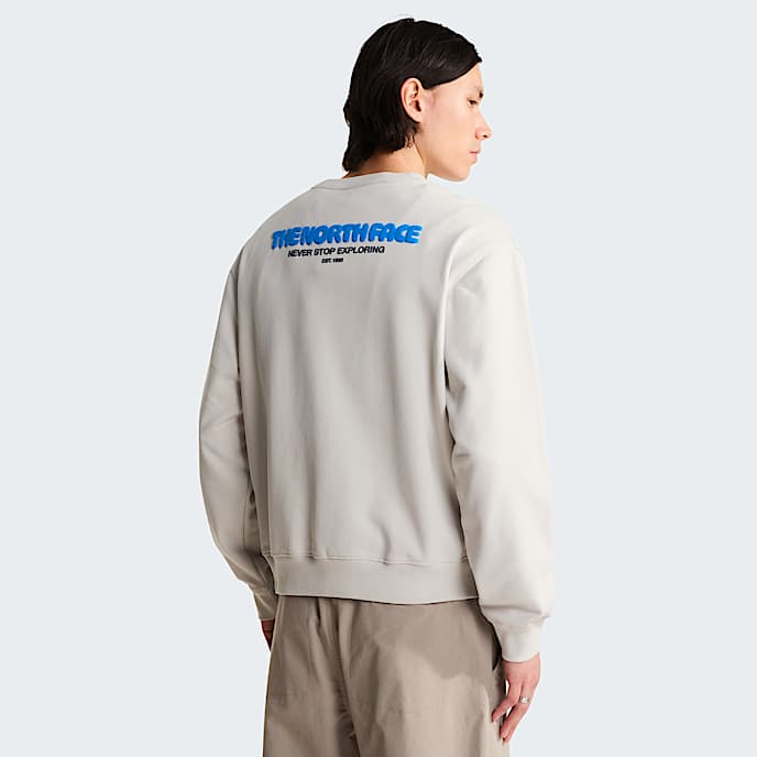 Felpa Explore Fonts Relaxed con grafica da uomo TNF Cumulus Cloud HERO