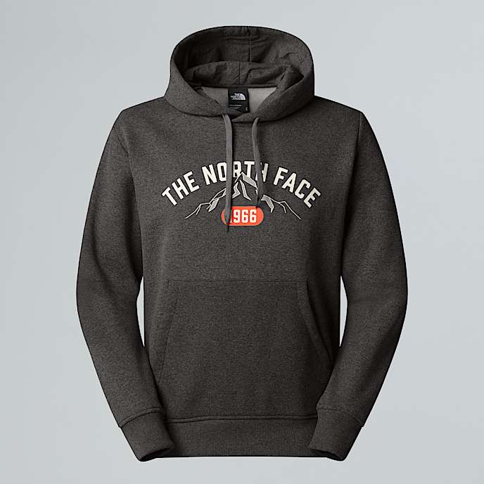 Felpa con cappuccio Varsity con grafica da uomo TNF TNF Medium Grey Heather HERO