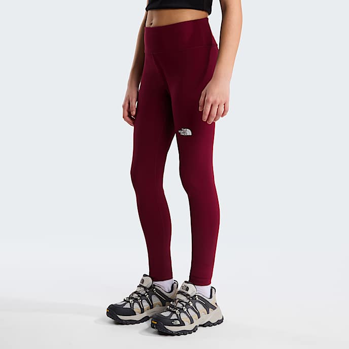 Girls Flex Leggings TNF Burgundy Crush HERO