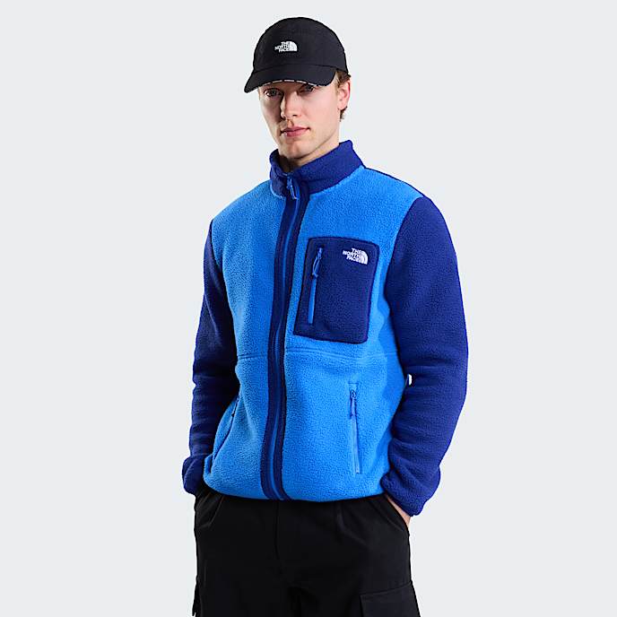 Mens Yumiori FullZip Fleece Jacket TNF Active BlueBold Blue HERO