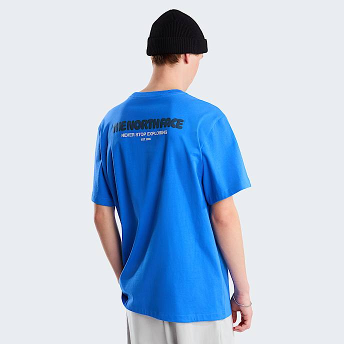 Tshirt Explore Fonts Relaxed Pocket con grafica da uomo TNF Active Blue HERO