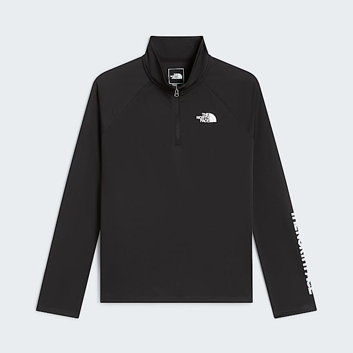 Haut manches longues et col zipp Flex Graphic pour fille TNF TNF Black HERO