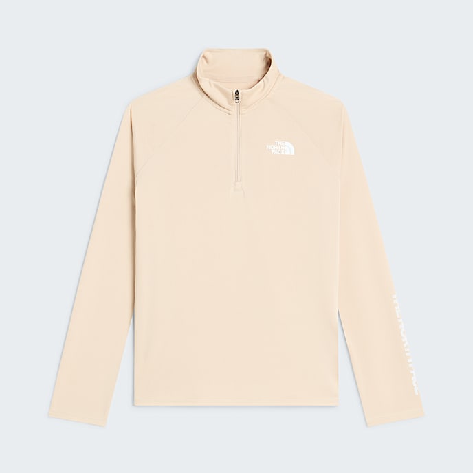 Haut manches longues et col zipp Flex Graphic pour fille TNF Timeless Taupe HERO