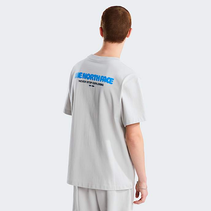 Tshirt Explore Fonts Relaxed Pocket con grafica da uomo TNF Cumulus Cloud HERO