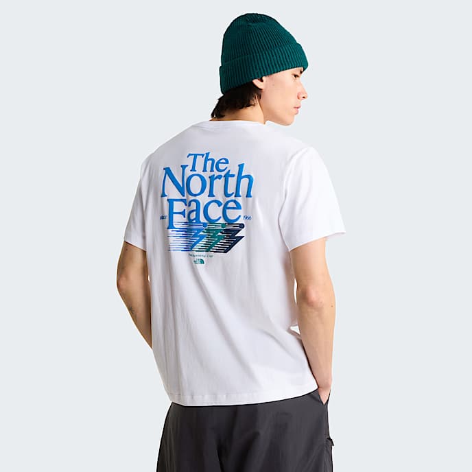Mens Retro Trail Relaxed Graphic TShirt TNF TNF White HERO