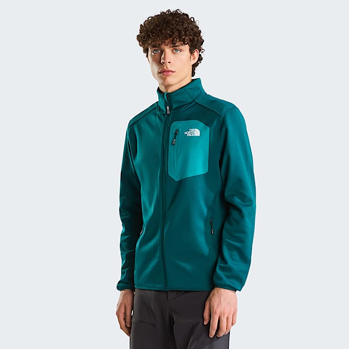 Mens Crest FullZip Fleece TNF Pacific TealTNF Black HERO