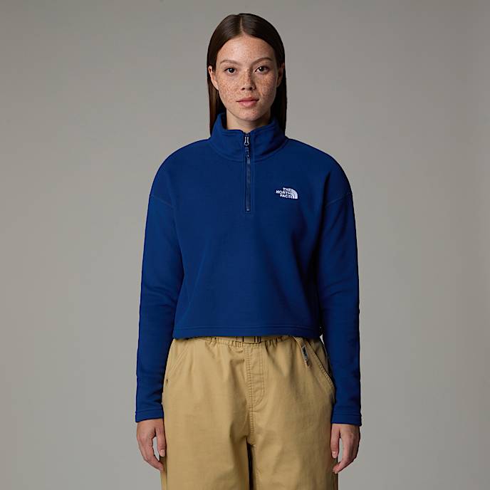 100 Glacier kurzgeschnittener Fleece mit 1/4-langem RV für Damen - 1