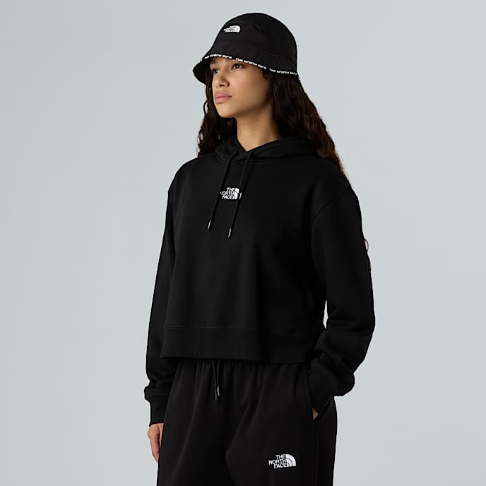 Felpa con cappuccio corta in vita Essential da donna - 1