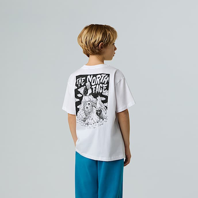 Camiseta holgada con estampado gráfico y bolsillo para niño - 1
