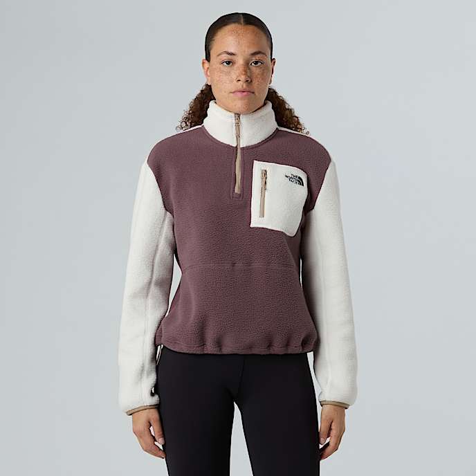 Giacca in pile Yumiori con cerniera a 1/4 da donna - 1