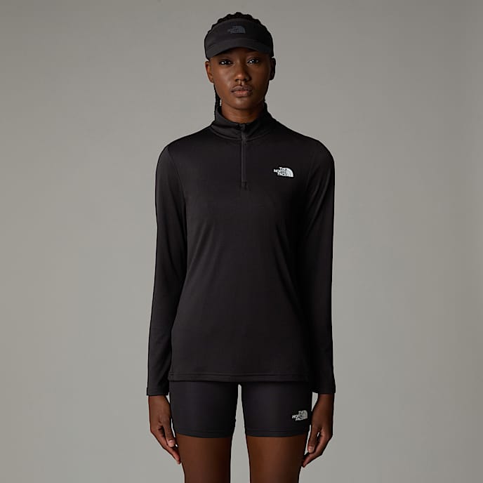 Maglia a maniche lunghe Flex Slim con cerniera a 1/4 da donna - 1