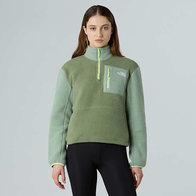Yumiori Fleecejacke mit 1/4-langem RV für Damen - 1