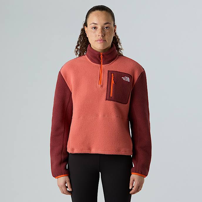 Yumiori Fleecejacke mit 1/4-langem RV für Damen - 1