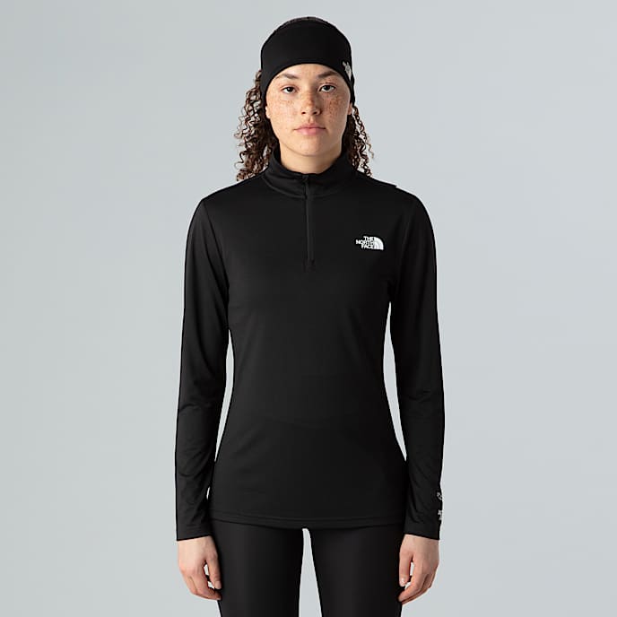 Maglia a maniche lunghe Flex con cerniera a 1/4 da donna - 1