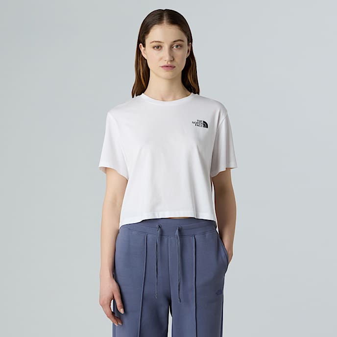 Damski T-shirt o skróconym kroju Simple Dome - 1