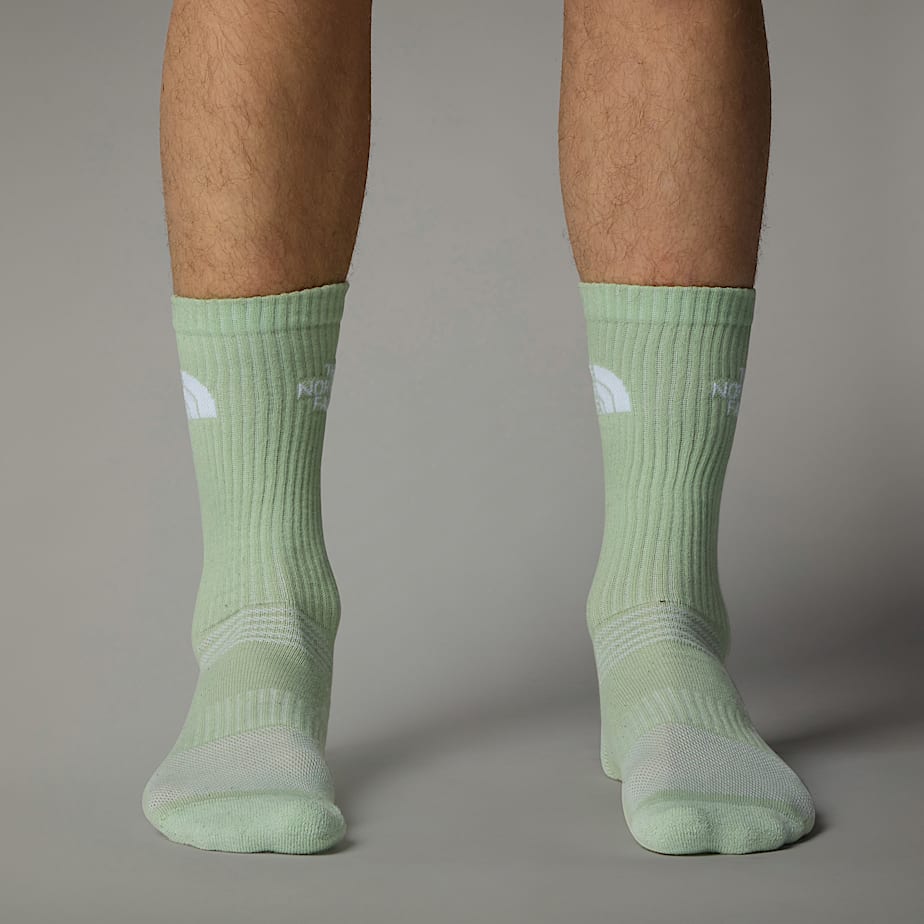 Multi Sport Cushion Crew Socks TNF TNF WhiteMisty SageSteel Blue ALT5