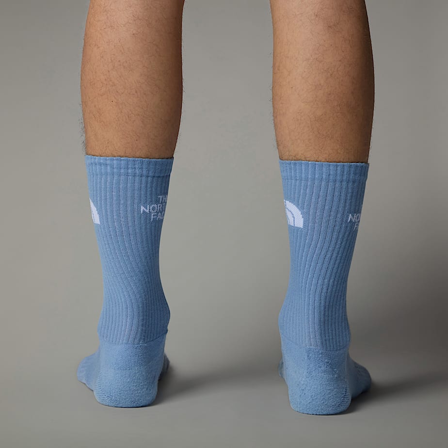 Multi Sport Cushion Crew Socks TNF TNF WhiteMisty SageSteel Blue ALT3