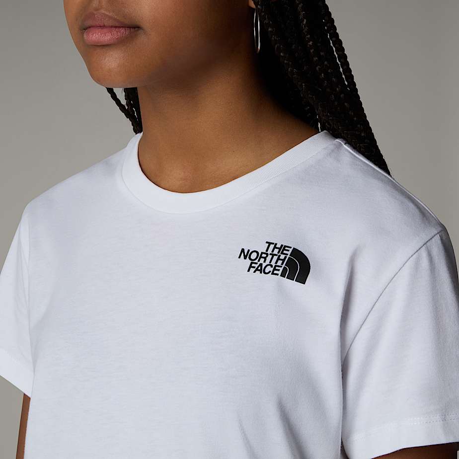 Girls Vertical Graphic Relaxed TShirt TNF ALT5