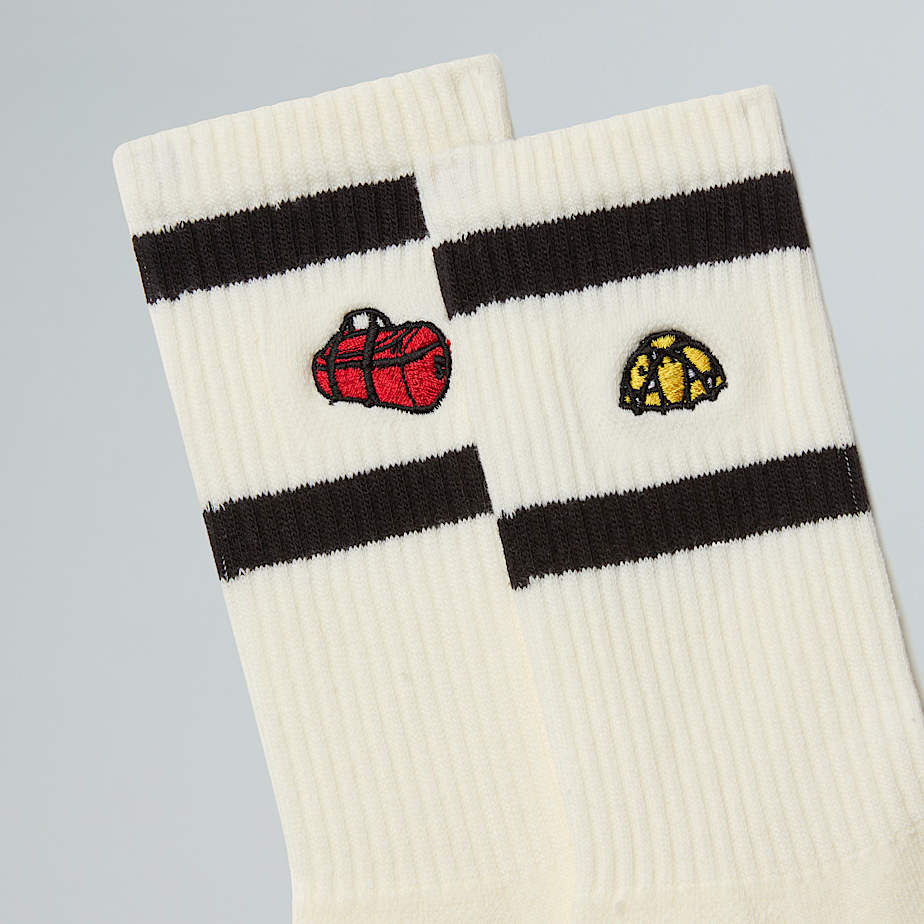 Everyday Crew TNF Icons Socks  2 Pack TNF White Dune ALT1