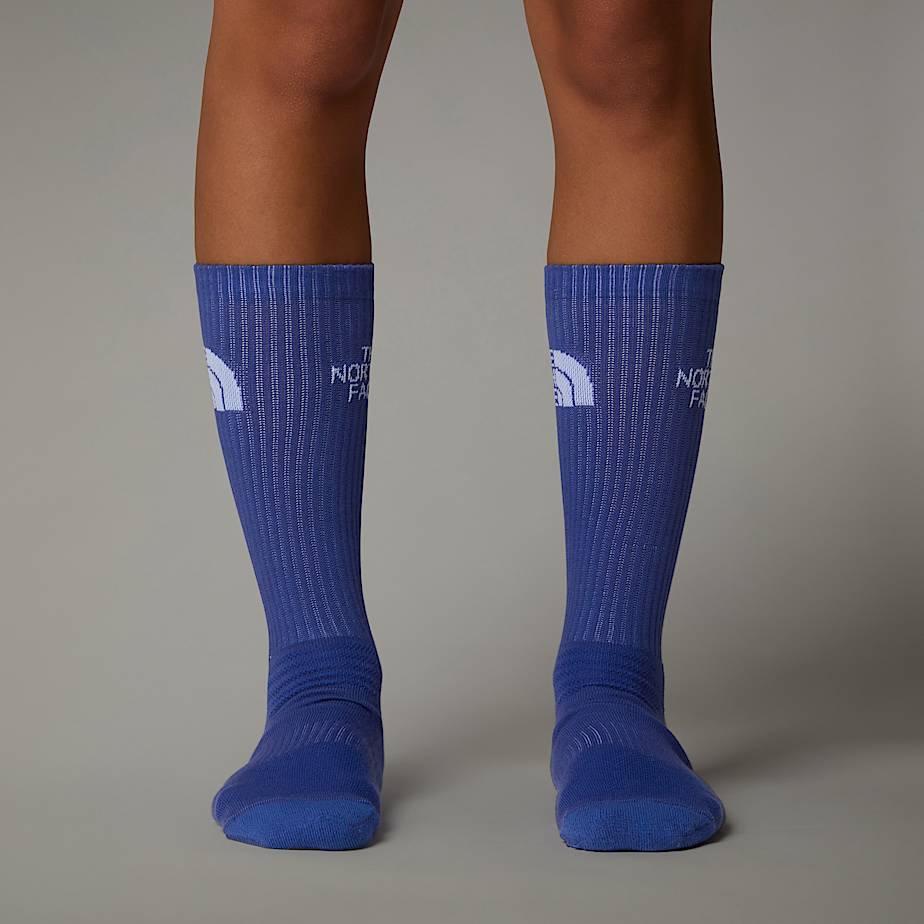 Multi Sport Cushion Crew Socks TNF PapayaBright FoamIndigo Plum ALT6
