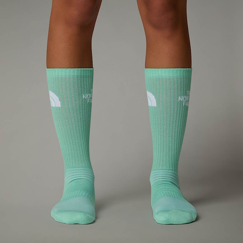 Multi Sport Cushion Crew Socks TNF PapayaBright FoamIndigo Plum ALT7