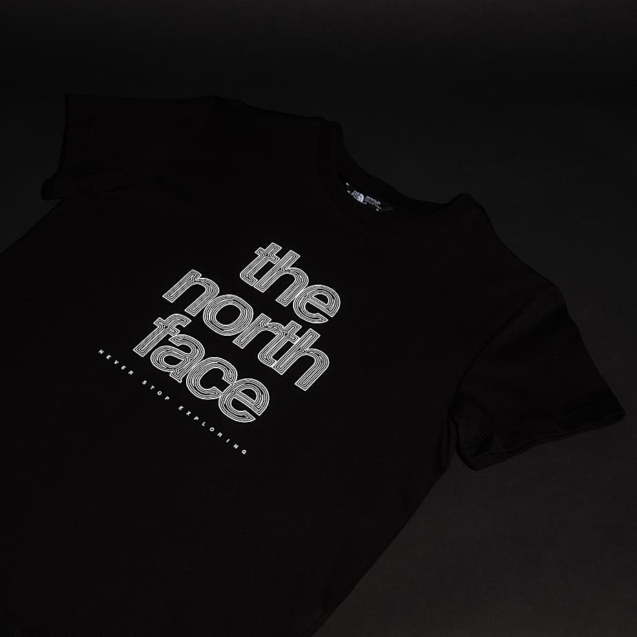 Reflective Logo Relaxed TShirt Girl TNF TNF Black ALT15